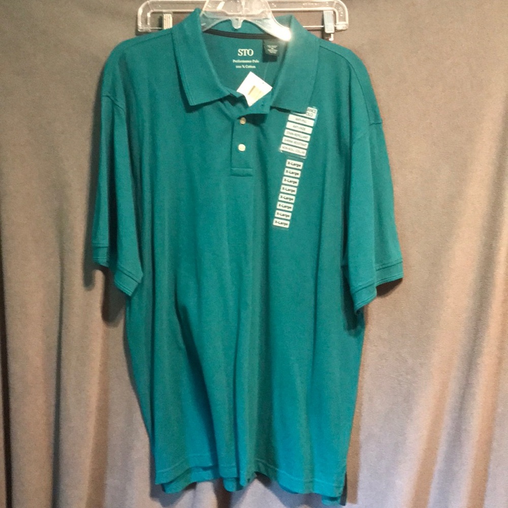 Size XL green performance polo new STO